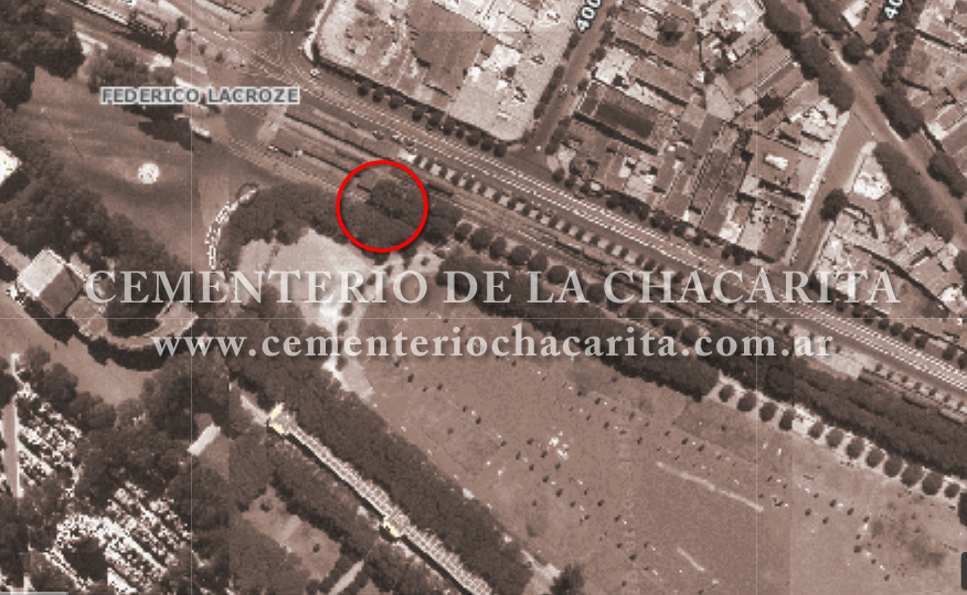 Mapa a&eacute;reo de 1940, donde se encontrar&iacute;a ubicado en viejo bebedero. 